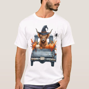 Highland Cow Halloween Fall T-Shirt
