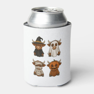 Highland Cow Halloween Funny Fall Spooky Can Cooler