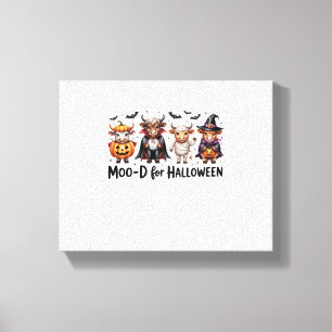 Highland Cow Halloween Spooky Season (2) Canvas Print