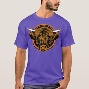 Highland Cow Head Illustration T-Shirt