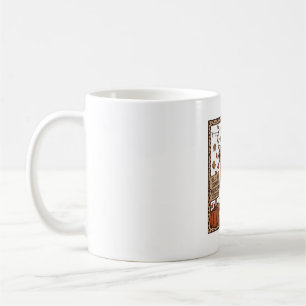 Highland Cow Hello Fall Vintage Engraving Design Coffee Mug