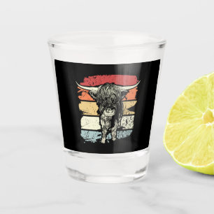 Highland Cow Highland Cows Retro  Shot Glass