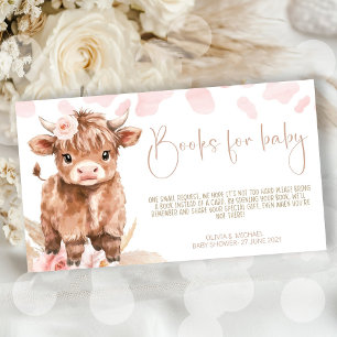 Highland Cow Holy Cow baby shower  Enclosure Card