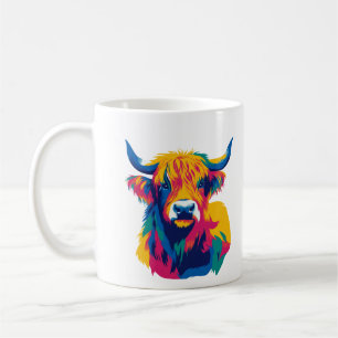 Highland Cow Illustration Watercolour Painting Art Coffee Mug