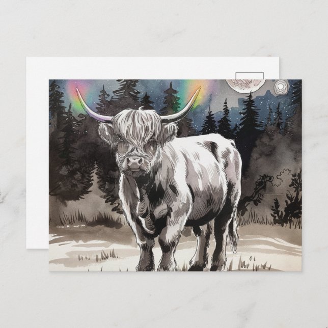 Highland Cow in the Forest Postcard (Front/Back)