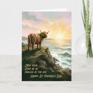 Highland Cow Irish Blessing St. Patricks Day  Card