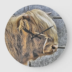 HIGHLAND COW LARGE CLOCK