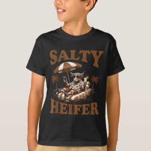 Highland Cow Lovers Salty Heifer Trocal For Women T-Shirt