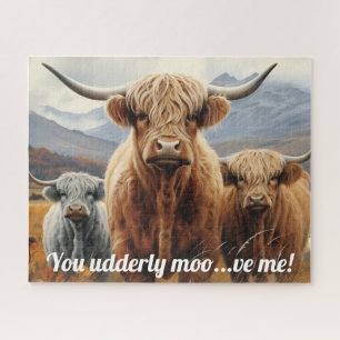 Highland Cow Majestic Trio 16 x 20 Jigsaw Puzzle