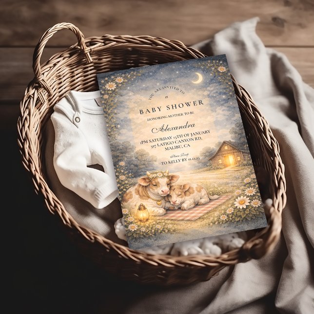 Highland Cow Meadow Baby Shower Invitation (Creator Uploaded)