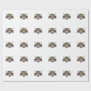 Highland Cow Mum Vintage Floral Western Shirt (2) Wrapping Paper