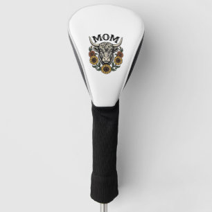 Highland Cow Mum Vintage Sunflower Western Design Golf Head Cover