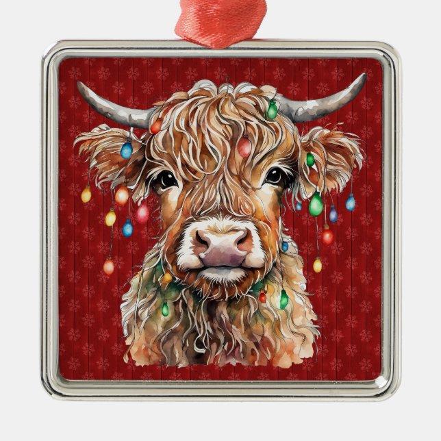 Highland Cow Ornament (Front)