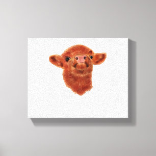 Highland Cow Oversized T-Shirt Canvas Print