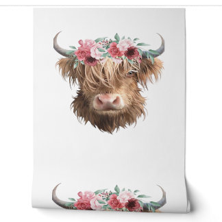 Highland Cow Painting Classic T-Shirt Wallpaper