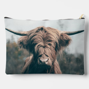 Highland cow portrait accessory pouch