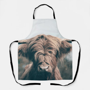 Highland cow portrait apron