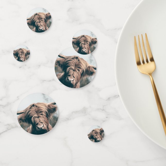 Highland cow portrait confetti (Group)