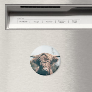 Highland cow portrait magnet