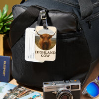 Highland Cow Portrait Poster with "Highland Cow"