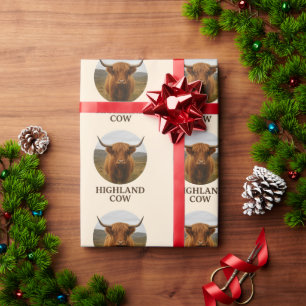 Highland Cow Portrait Poster with "Highland Cow" Wrapping Paper