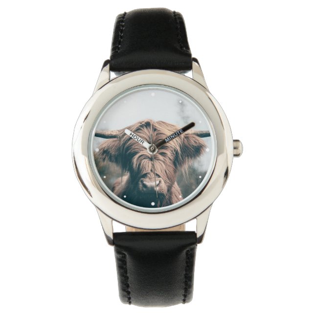 Highland cow portrait watch (Front)
