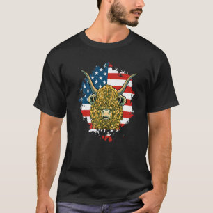 Highland Cow Print Animal Cute Cowgirl For Women U T-Shirt