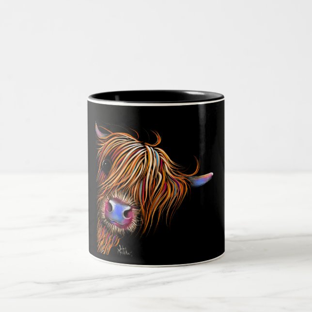 Highland Cow Print Mug “SuGaR LuMP oN BLaCK ‘ (Center)