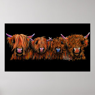 HiGHLaND CoW PRiNT SCoTTiSH ' THe GiNGeR NuTS '