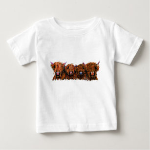 HiGHLaND CoW PRiNT SCoTTiSH ' THe GiNGeR NuTS ' Baby T-Shirt