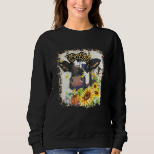 Highland Cow Pumpkins Fall Western Long Horn Heife Sweatshirt
