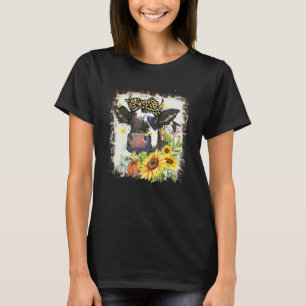 Highland Cow Pumpkins Fall Western Long Horn Heife T-Shirt