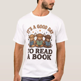 Highland Cow Reading Book Lover Vintage Shirt Desi