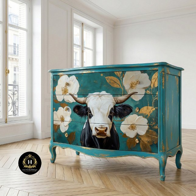 Highland Cow Rustic Boho Farmhouse Decoupage Tissue Paper (Creator Uploaded)