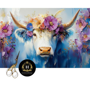 Highland Cow Rustic Boho Farmhouse Decoupage Tissue Paper