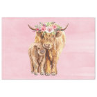 Highland Cow Scotland Pink Mama Baby Calf