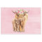 Highland Cow Scotland Pink Mama Baby Calf