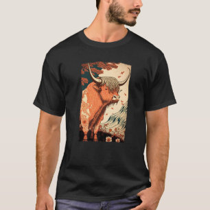 Highland Cow Scottish Cattle Ukiyo Premium T-Shirt
