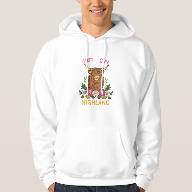 Highland Cow Scottish Farmer Hoodie (Front)