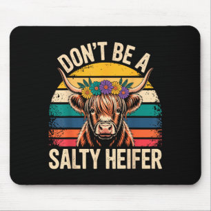 Highland Cow Shirt Funny Men Women  Mouse Pad