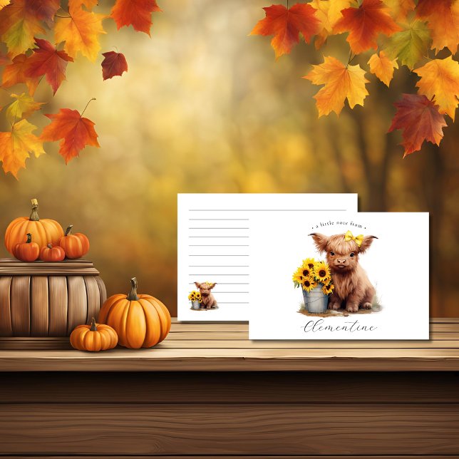 Highland Cow Sunflower Bucket Card (Creator Uploaded)