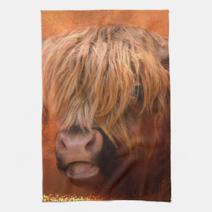 Highland Cow Tea Towel