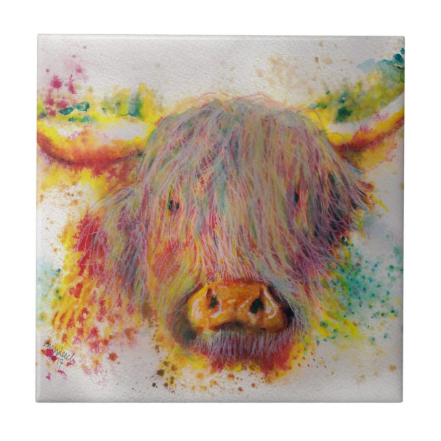 Highland Cow Tile (Front)