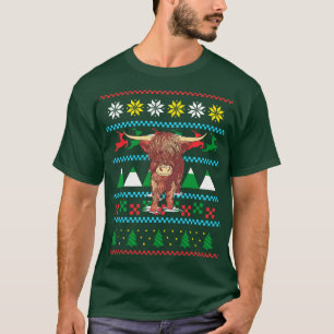 Highland Cow Ugly Christmas 2 T-Shirt