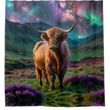 Highland Cow Under The Stars