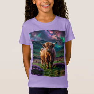 Highland Cow Under The Stars T-Shirt