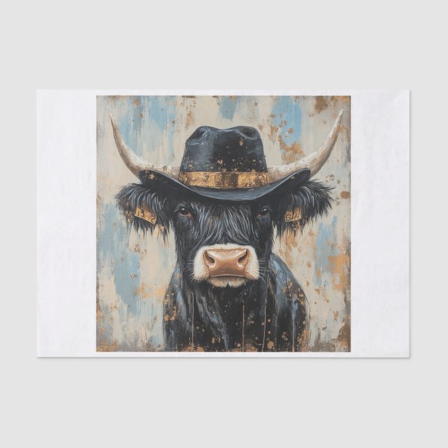 Highland Cow Vibes2 Tissue Paper (Front)