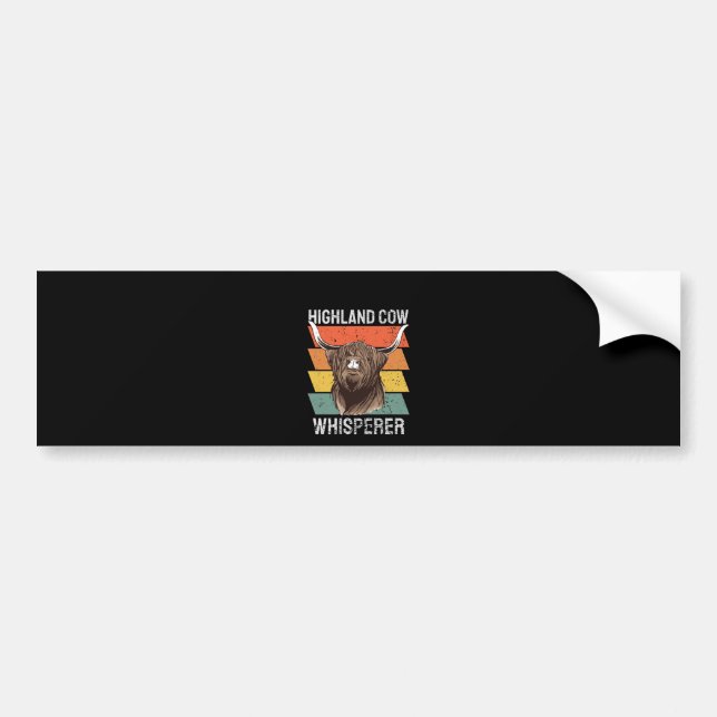 Highland Cow Whisperer Bumper Sticker (Front)