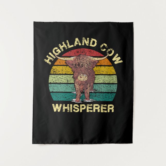 Highland Cow Whisperer Tapestry (Front)