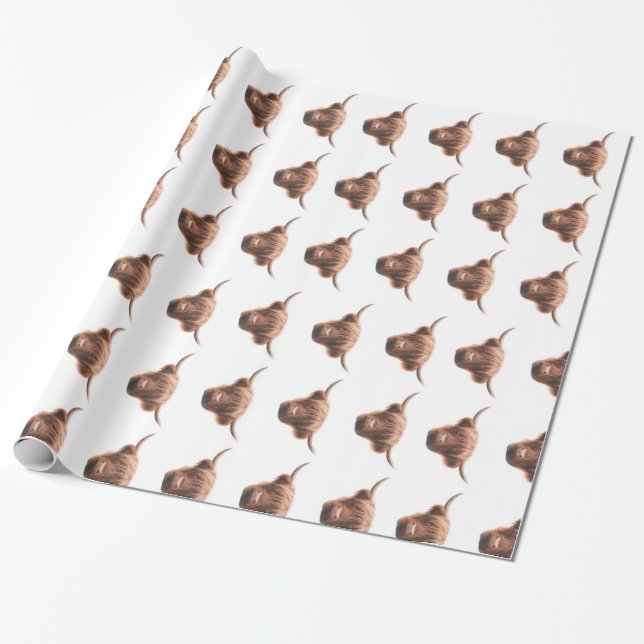 Highland Cow Wrapping Paper (Unrolled)